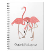 Flamingo Trio Personalisiert Notizblock (Vorderseite)