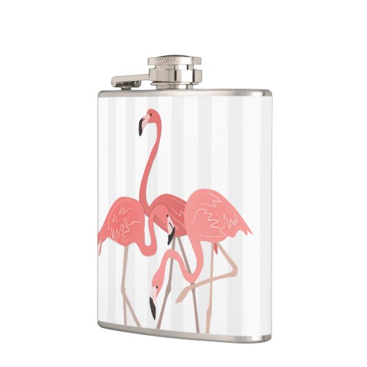 Flamingo Trio und Streifen Flachmann (Links)