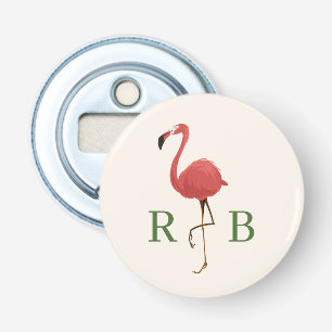 Flamingo Tropen Hochzeitsgeschenk, Monogramm Flaschenöffner