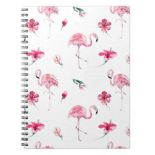 Flamingo Tropen Sommer Insel Chic Hibiskus Rosa Notizblock