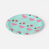 Flamingo Tropical 1. Geburtstag Teller (Schrägansicht)