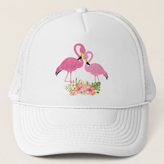 Flamingo Tropical Baseball Cap Trucker Hat Truckerkappe (Vorderseite)