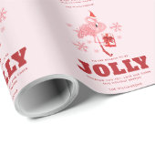 Flamingo Tropical Beach Weihnachten Geschenkpapier (Rolleneckpunkt)