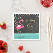 Flamingo Tropical Birthday Party Paper Napkin Girl Serviette (Beispiel)