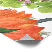 Flamingo Tropical Blätter Watercolor Muster Poster (Ecke)
