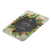 Flamingo Tropical Botanical Brick Wedding Magnet (Linke Seite)