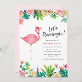 Flamingo Tropical Bridal Dusche Einladung