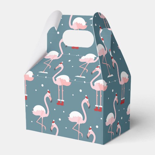 Flamingo Tropical Christmas Geschenkschachtel (Rückseite)