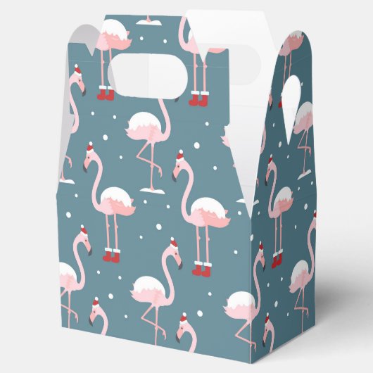 Flamingo Tropical Christmas Geschenkschachtel (Geöffnet)