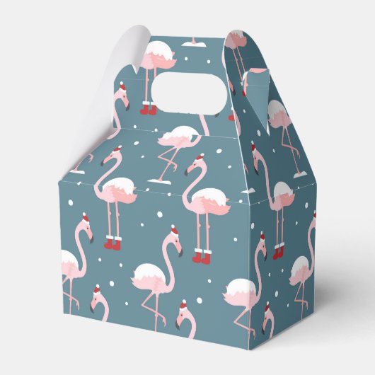 Flamingo Tropical Christmas Geschenkschachtel (Vorderseite)