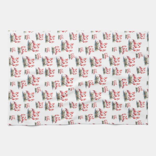 Flamingo Tropical Christmas Geschirrtuch (Horizontal)