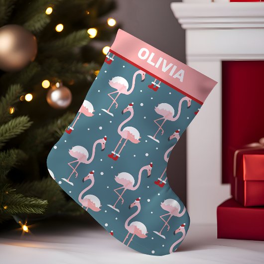 Flamingo Tropical Christmas Kleiner Weihnachtsstrumpf