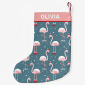 Flamingo Tropical Christmas Kleiner Weihnachtsstrumpf (Rückseite)