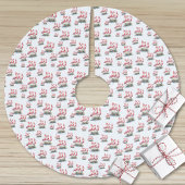 Flamingo Tropical Christmas Polyester Weihnachtsbaumdecke