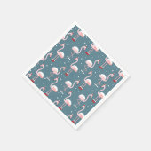 Flamingo Tropical Christmas Serviette (Ecke)