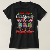 Flamingo Tropical Das ist mein Weihnachts-Pajama-F T-Shirt (Design vorne)