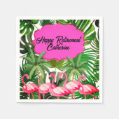 Flamingo Tropical Dschungel Custom Retirement Part Serviette (Vorderseite)