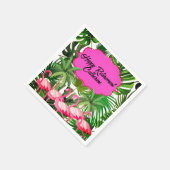 Flamingo Tropical Dschungel Custom Retirement Part Serviette (Ecke)