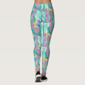 Flamingo Tropical Dschungel Leggings (Rückseite)