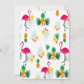 Flamingo Tropical Einladung (Rückseite)