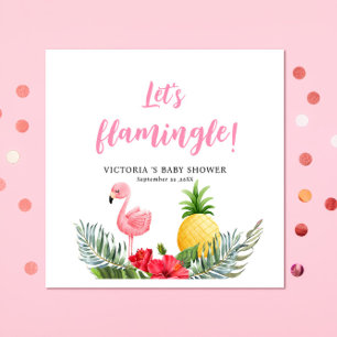 Flamingo Tropical Es ist eine Girl Baby Dusche Serviette