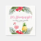 Flamingo Tropical Es ist eine Girl Baby Dusche Serviette (Vorderseite)