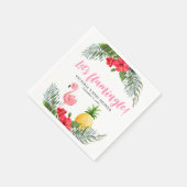 Flamingo Tropical Es ist eine Girl Baby Dusche Serviette (Ecke)