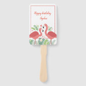 Flamingo Tropical Fächer (Vorderseite)