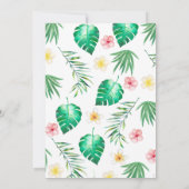 Flamingo Tropical Fruit Erster Geburtstag Einladun Einladung (Rückseite)