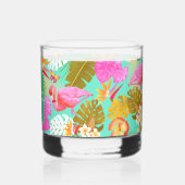 Flamingo Tropical Garden Aquamarin Whiskyglas (Links)
