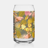 Flamingo Tropical Garden Dark Gray Dosenglas (Links)