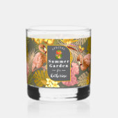 Flamingo Tropical Garden Dark Gray Whiskyglas (Vorderseite)