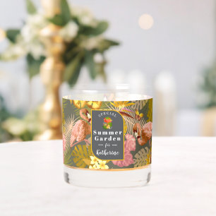 Flamingo Tropical Garden Dark Gray Whiskyglas