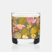 Flamingo Tropical Garden Dark Gray Whiskyglas (Links)