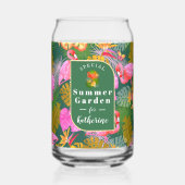 Flamingo Tropical Garden Dark Green Dosenglas (Vorderseite)