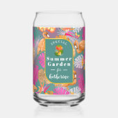 Flamingo Tropical Garden Türkis Dosenglas (Vorderseite)