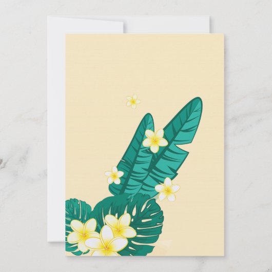 Flamingo Tropical Geburtstag Einladung (Rückseite)