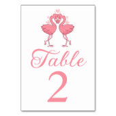 Flamingo Tropical Hawaiian Luau Beach Wedding Tischnummer (Rückseite)