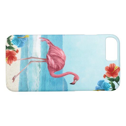 Flamingo Tropical iPhone Case Cover (Rückseite (Horizontal))