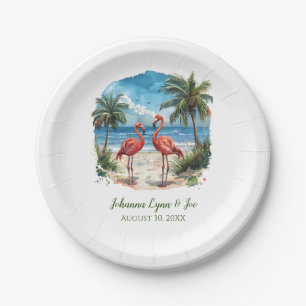 Flamingo Tropical Island Beach Party Paper Teller