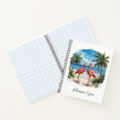 Flamingo Tropical Island Notebook Beach Palmen Notizblock (Innenseite)