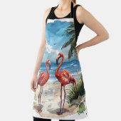 Flamingo Tropical Island Tshirt Beach Palmbäume Schürze (InSitu)
