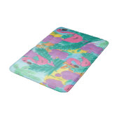 Flamingo Tropical Jungle Bath Mat Badematte (Schrägansicht)