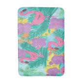 Flamingo Tropical Jungle Bath Mat Badematte (Vorderseite Vertikal)