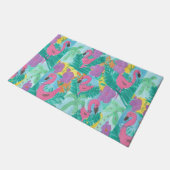 Flamingo Tropical Jungle Fußmatte (Schrägansicht)
