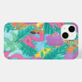 Flamingo Tropical Jungle Pattern Case-Mate iPhone Hülle (Rückseite (Horizontal))