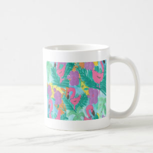 Flamingo Tropical Jungle Pattern Kaffeetasse