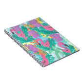 Flamingo Tropical Jungle Pattern Notizblock (Rechte Seite)