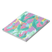 Flamingo Tropical Jungle Pattern Notizblock (Rotiert)