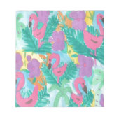 Flamingo Tropical Jungle Pattern Notizblock (Vorderseite)